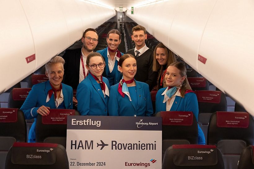 Eurowings feiert Erstflüge von Hamburg nach Rovaniemi und Kittilä