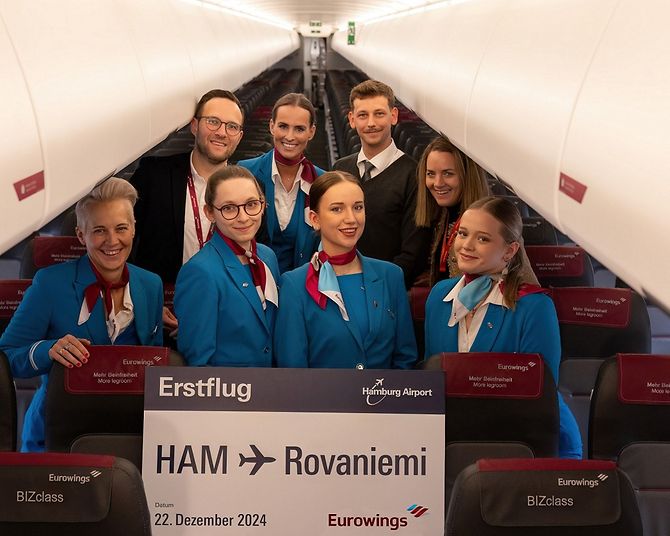 Eurowings feiert Erstflüge von Hamburg nach Rovaniemi und Kittilä