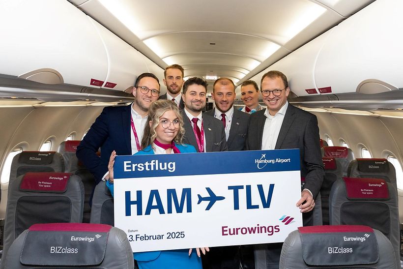 Eurowings Erstflug Hamburg nach Tel Aviv